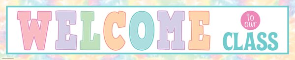 TCR8445 Pastel Pop Welcome to Our Class Banner Image