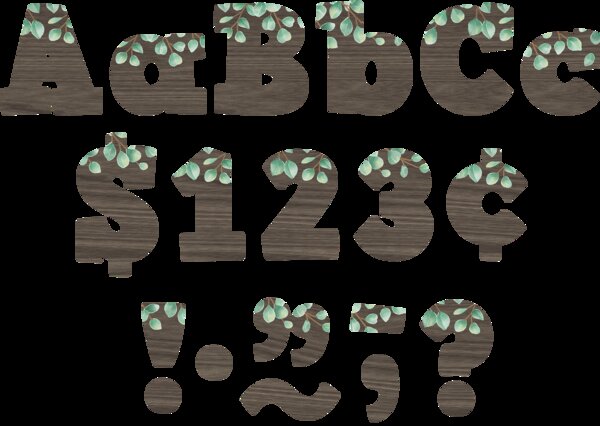 TCR8450 Eucalyptus 4" Bold Block Letters Combo Pack Image