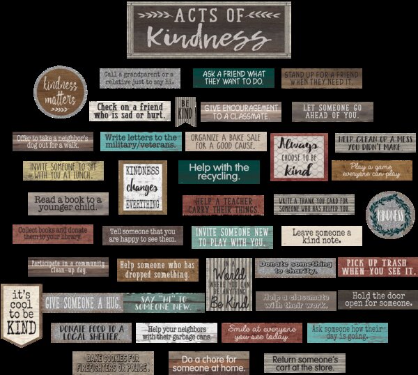 TCR8462 Home Sweet Classroom Acts of Kindness Bulletin Board Image