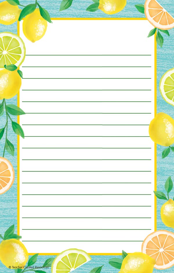 TCR8493 Lemon Zest Notepad Image