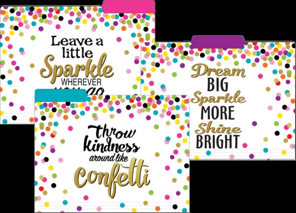 TCR8536 Confetti File Folders Image