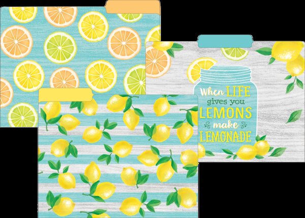 TCR8542 Lemon Zest File Folders Image