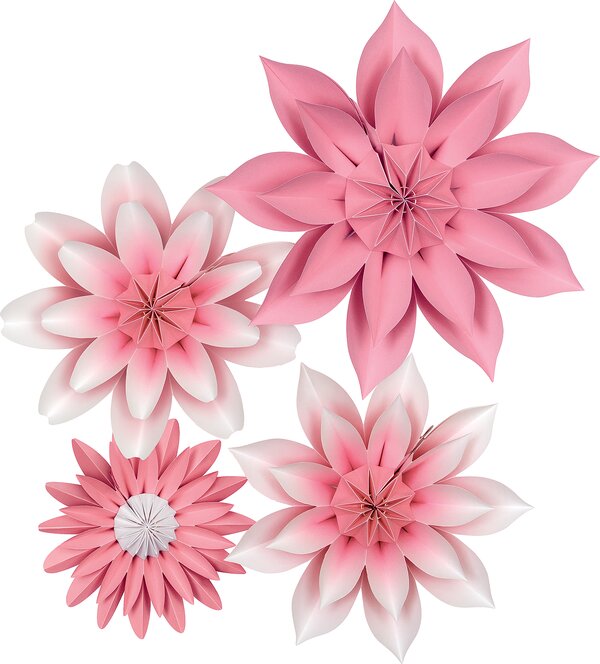 TCR8543 Pink Blossoms Paper Flowers Image