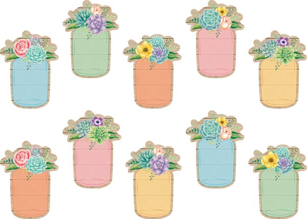 TCR8551 Rustic Bloom Mason Jars Accents Image