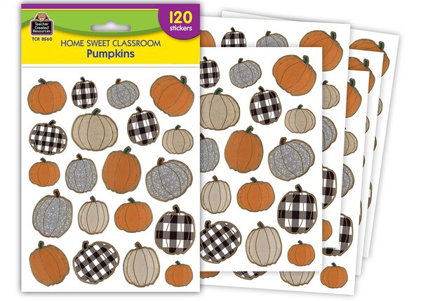 TCR8560 Home Sweet Classroom Pumpkins Stickers Image