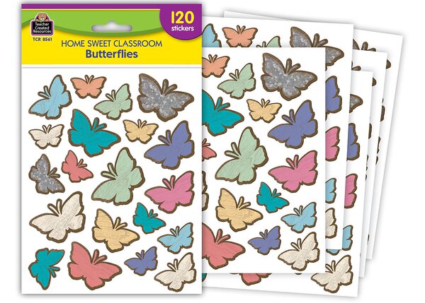 TCR8561 Home Sweet Classroom Butterflies Stickers Image