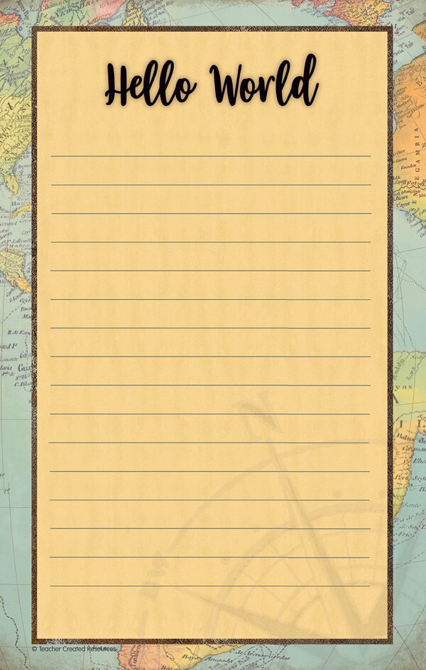 TCR8566 Travel the Map Notepad Image