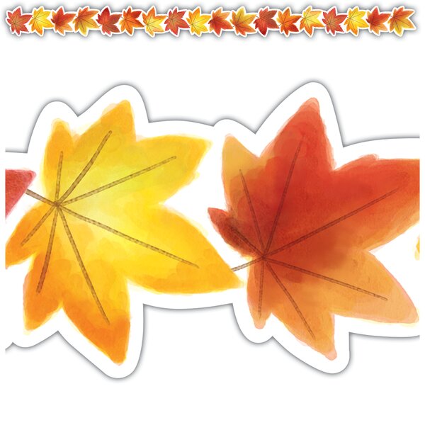 TCR8579 Fall Leaves Die-Cut Border Trim Image