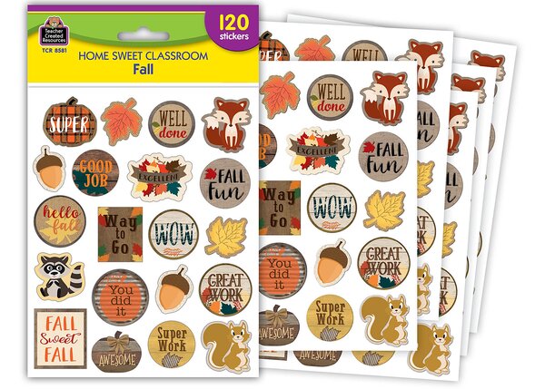 TCR8581 Home Sweet Classroom Fall Stickers Image