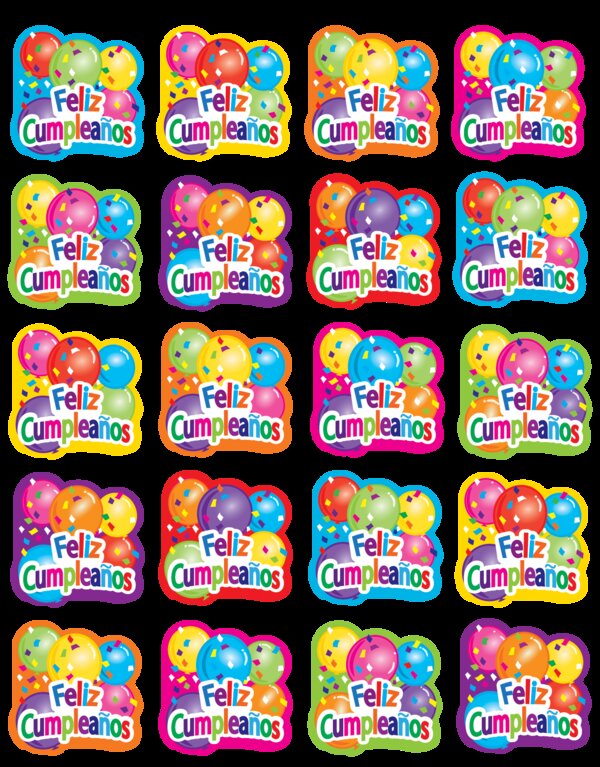 TCR8584 Feliz Cumpleaños Stickers Image