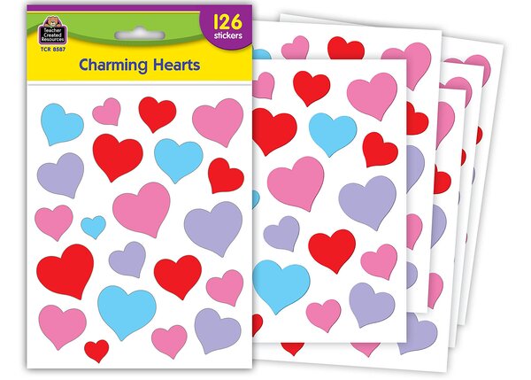 TCR8587 Charming Hearts Stickers Image