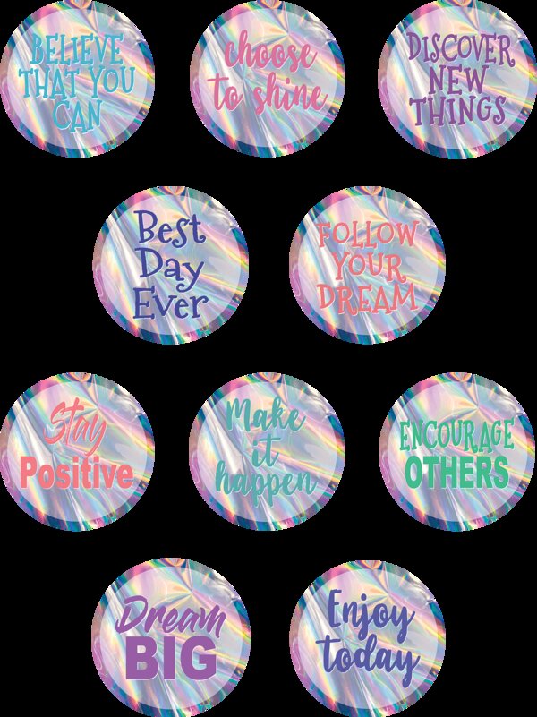 TCR8665 Iridescent Positive Sayings Accents Image