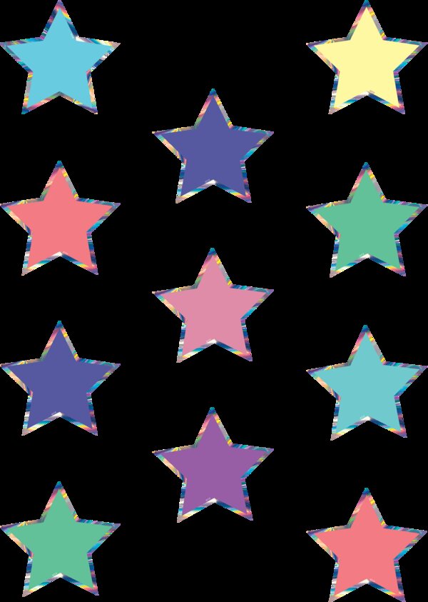 TCR8672 Iridescent Colorful Stars Mini Accents Image