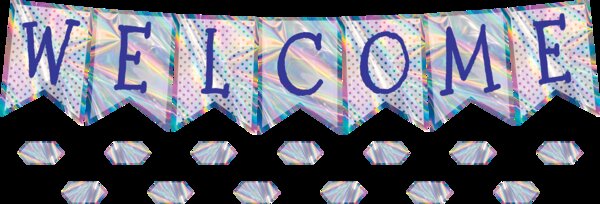 TCR8680 Iridescent Pennants Welcome Bulletin Board Display Image