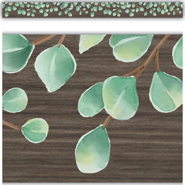 TCR8685 Eucalyptus Straight Border Trim Image