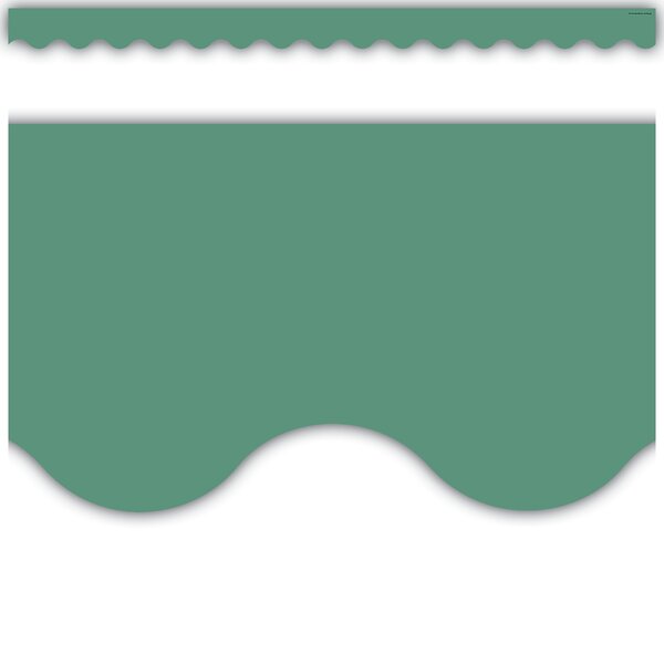 TCR8687 Eucalyptus Green Scalloped Border Trim Image