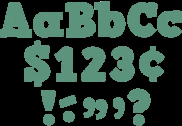 TCR8693 Eucalyptus Green 4" Bold Block Letters Combo Pack Image