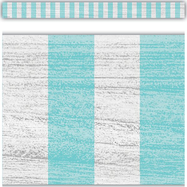 TCR8702 Vintage Blue Stripes Straight Border Trim Image