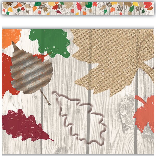 TCR8707 Home Sweet Classroom Happy Fall Straight Border Trim Image