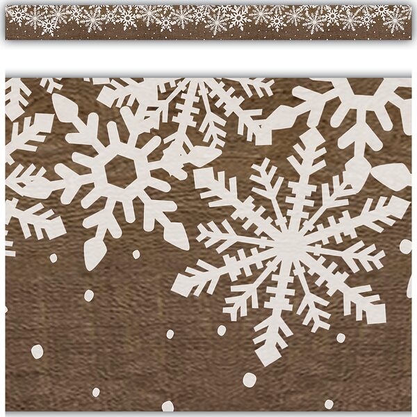 TCR8723 Home Sweet Classroom Winter Straight Border Trim Image