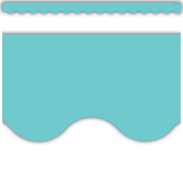 TCR8736 Light Turquoise Scalloped Border Trim Image