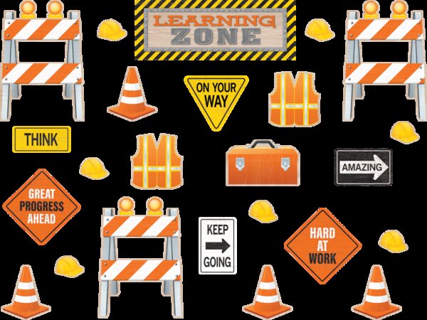 TCR8743 Under Construction Learning Zone Bulletin Board Display Image