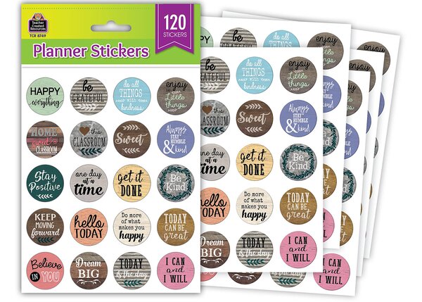 TCR8749 Home Sweet Classroom Words to Inspire Planner Stickers Image