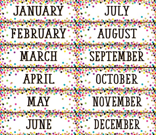 TCR8803 Confetti Monthly Headliners Image