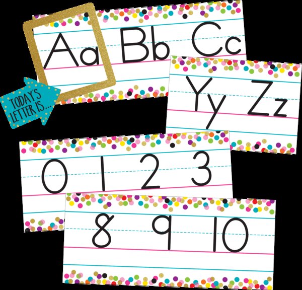 TCR8804 Confetti Alphabet Line Bulletin Board Image