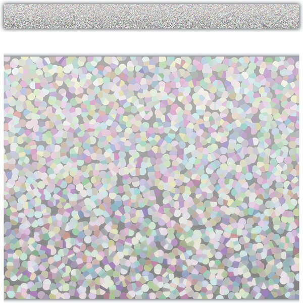 TCR8805 Silver Sparkle Straight Border Trim Image