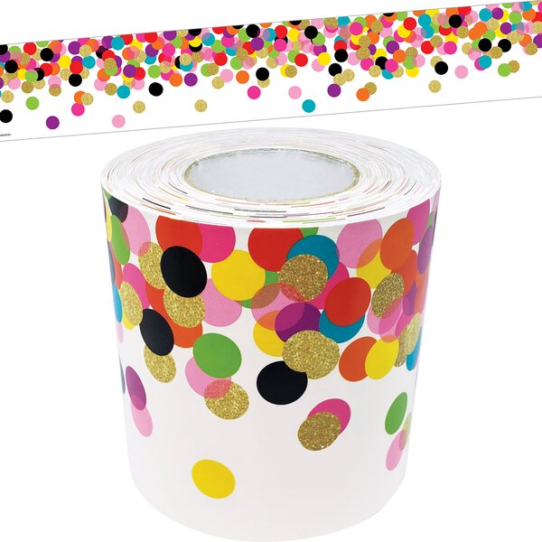 TCR8952 Confetti Straight Rolled Border Trim Image