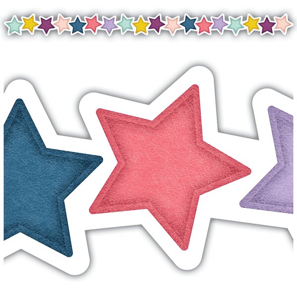 TCR9089 Oh Happy Day Stars Die-Cut Border Trim Image