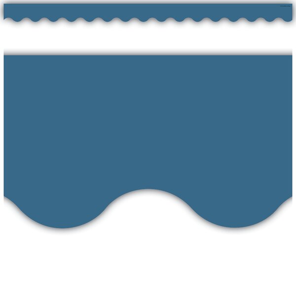 TCR9091 Slate Blue Scalloped Border Trim Image