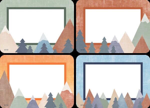 TCR9128 Moving Mountains Name Tags/Labels - Multi-Pack Image