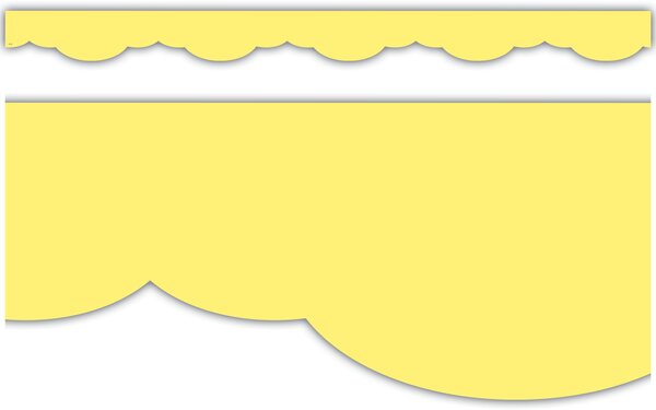 TCR9137 Lemon Yellow Fancy Scallops Border Trim Image