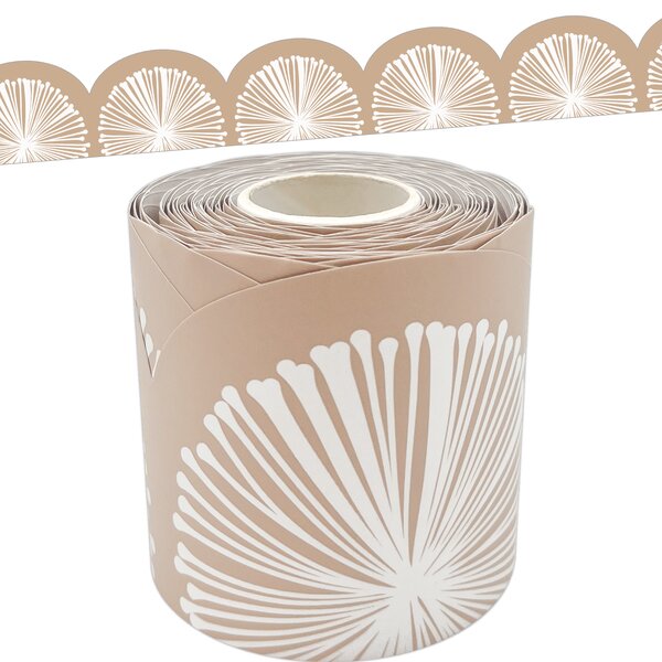 TCR9162 Natural Poms Scalloped Die-Cut Rolled Border Trim Image