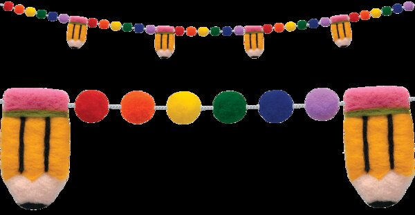 TCR9189 Colorful Pencils Garland Image