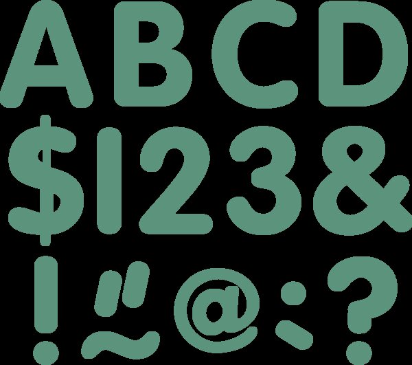 TCR9212 Eucalyptus Green 2" Classic Letters Uppercase Pack Image