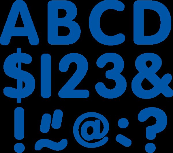 TCR9214 Blue 2" Classic Letters Uppercase Pack Image