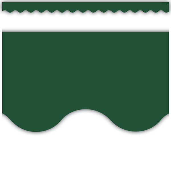 TCR9239 Pine Green Scalloped Border Trim Image