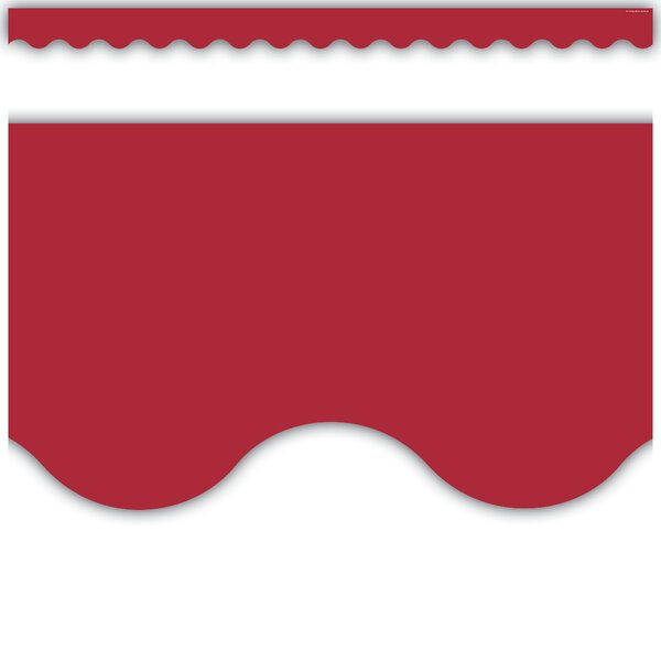 TCR9242 Cranberry Red Scalloped Border Trim Image