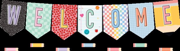 TCR9301 Cool for School Pennants Welcome Bulletin Board Image