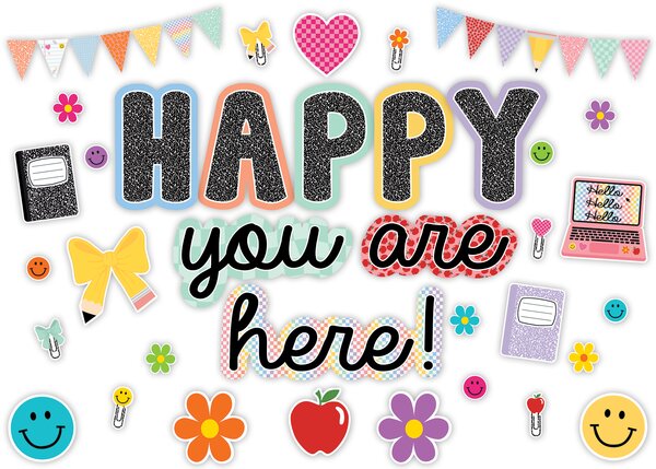 TCR9303 Cool for School Happy You’re Here Bulletin Board Image