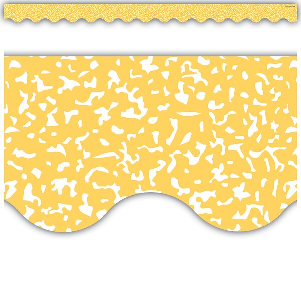 TCR9315 Composition Yellow Scalloped Border Trim Image