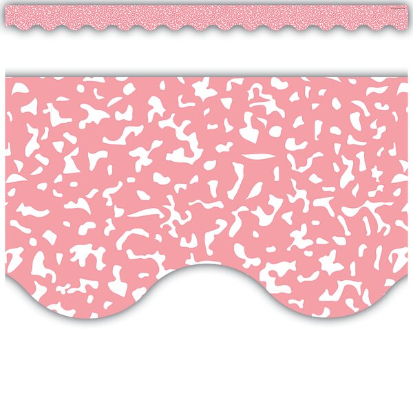 TCR9316 Composition Pink Scalloped Border Trim Image