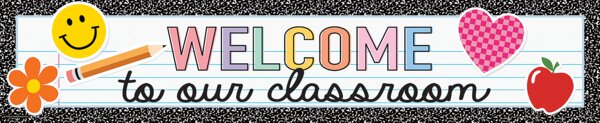 TCR9327 Cool for School Welcome to Our Classroom Banner Image