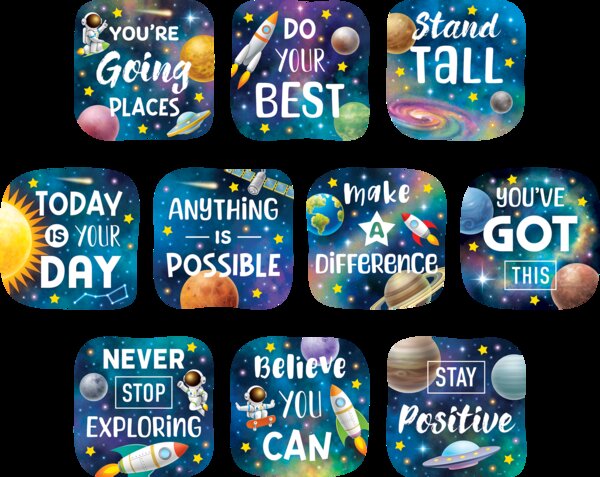 TCR9339 Outer Space Crew Positive Sayings Accents Image