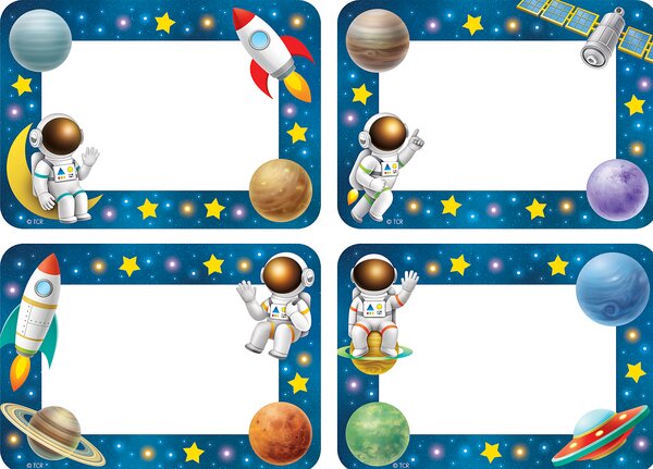 TCR9340 Outer Space Crew Name Tags/Labels - Multi-Pack Image