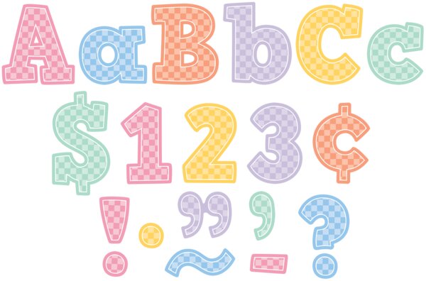 Check Block Letters Cool for School Checkers 4