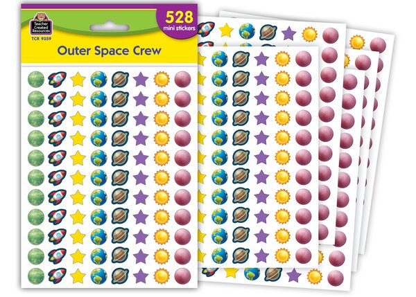 TCR9359 Outer Space Crew Mini Stickers Image